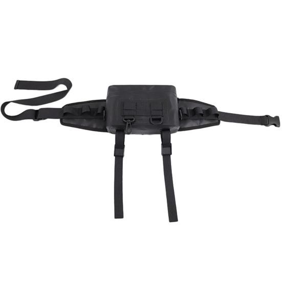 Waterproof Fishing Waist Bag with Rod Holder Adjustable Strap Portable Outdoor Fishing Accessories Organizer Fanny Pack Chest Sling Pouch