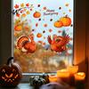 Thanksgiving Glass Clings Static Window Clings, Cartoon Double Turkey Pumpkin Maple Leaf No?Glue Creative Gifts Decals, Waterproof Stickers for Home
