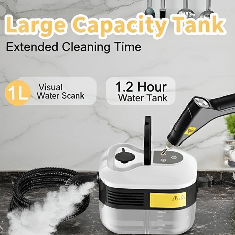 Taşınabilir 2500W Yüksek Sıcaklık Basınçlı El Tipi Buharlı Temizleyici, 6 Ayarlanabilir Seviyeli, Mutfak Banyo Mobilya Araba İçin Temizleme Makinesi