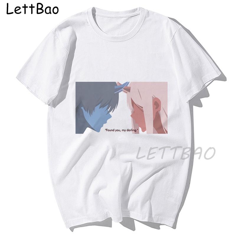 Darling In The Franxx Anime Vintage Tees Funny T Shirt Zero Two Hentai O Neck