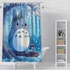 Jdj32Cute T-Totoros Shower Curtain Waterproof Polyester Fabric Paint Colorful Bath Curtains Home Bathroom Decor Curtain With3M