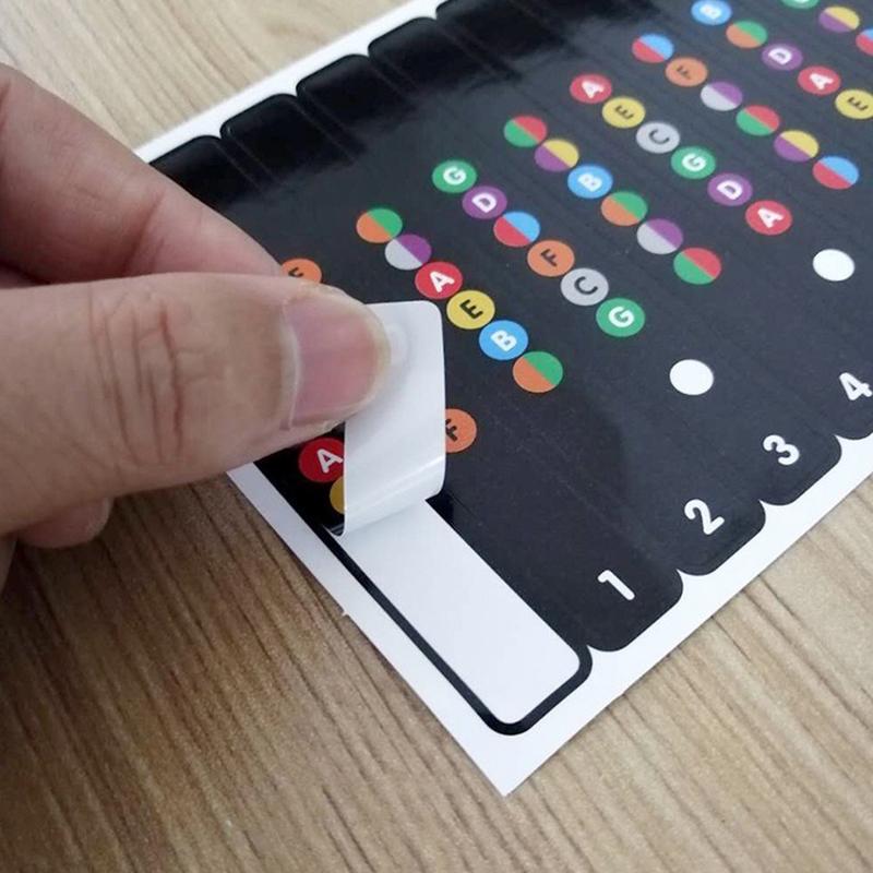 1/3/5Sheets Guitar Scale Sticker Fretboard Sticker Guide Learning School Music Class Guitar Teach Train Auxiliary Stationery ZYF