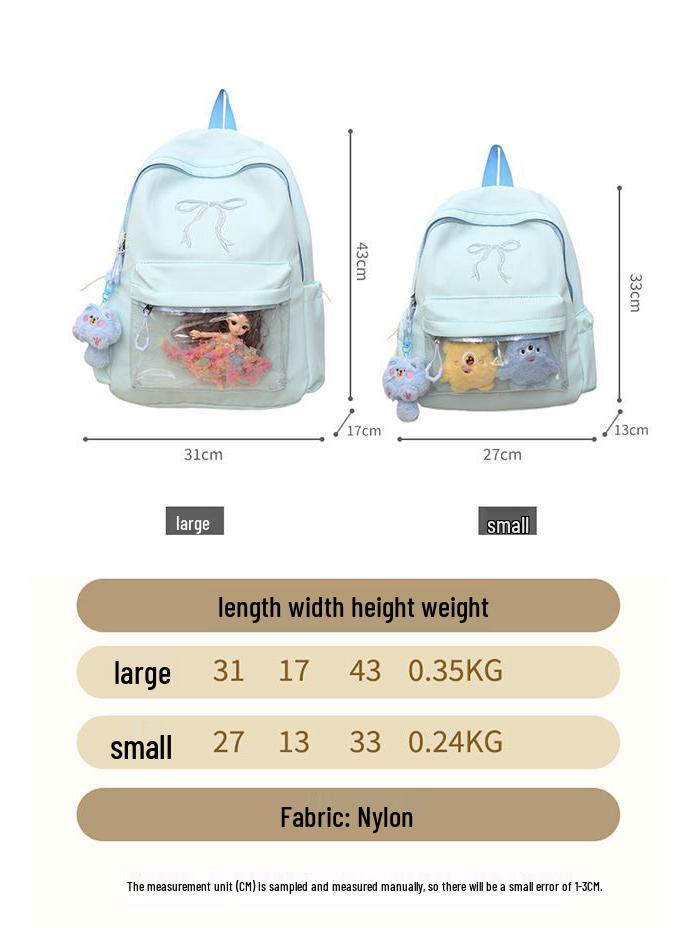 2025 Summer Japanese-Style Ita Bag for Girls - Large Capacity Backpack for Grades 4-12, with Laptop Compartment