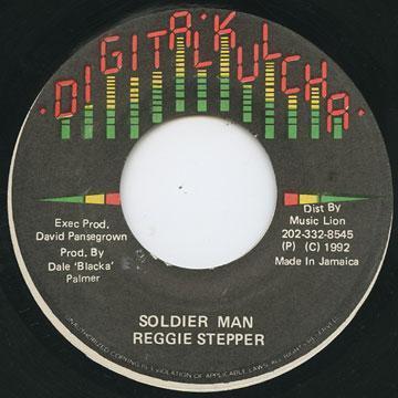 7inch Record REGGIE STEPPER - Soldier Man NONE Digital Kulcha 1992 Jamaica Reggae, Ska & Dub Used