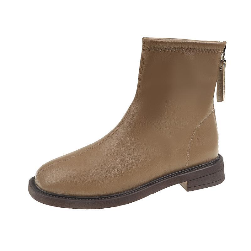 

Зимние тонкие ботинки из мягкой кожи женские эластичные женские ботинки новая женская обувь ботинки ботинки Мартин бархатные женские короткие ботинки 40 хаки