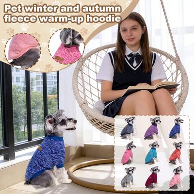 Pet Fleece-lined Warm Sweatshirt For And Winter, Made Of Wool.