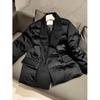 2024 European Style Women's Trendy Down Jacket - High-End Black Cotton Winter Coat with Street Fashion Flair