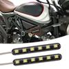 Universal Flexible 6 LED Motorcycle DRL Brake Light Turn Signal Light Strip Number License Plate Light Flashing Tail Stop Light