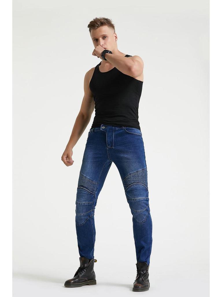 Cross-border Motorcycle Racing Straight Leg Anti-fall Riding Jeans