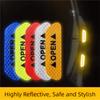 4 PCS PET Reflective Car Door Sticker Exterior Car Accessories Auto Reflective Sticker Wheel Edge