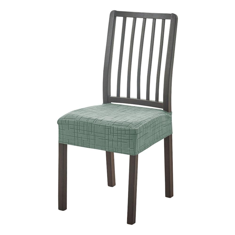 

Stretch Dining Chair Covers Jacquard Fabric Elastic Seat Slipcover Home Hotel Use