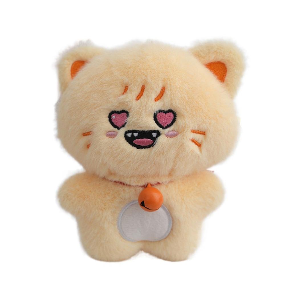 Bell Cat Doll Pendant Stuffed Cat Plush Pendant Cute Cat Plush Toy Keychain Home Decor