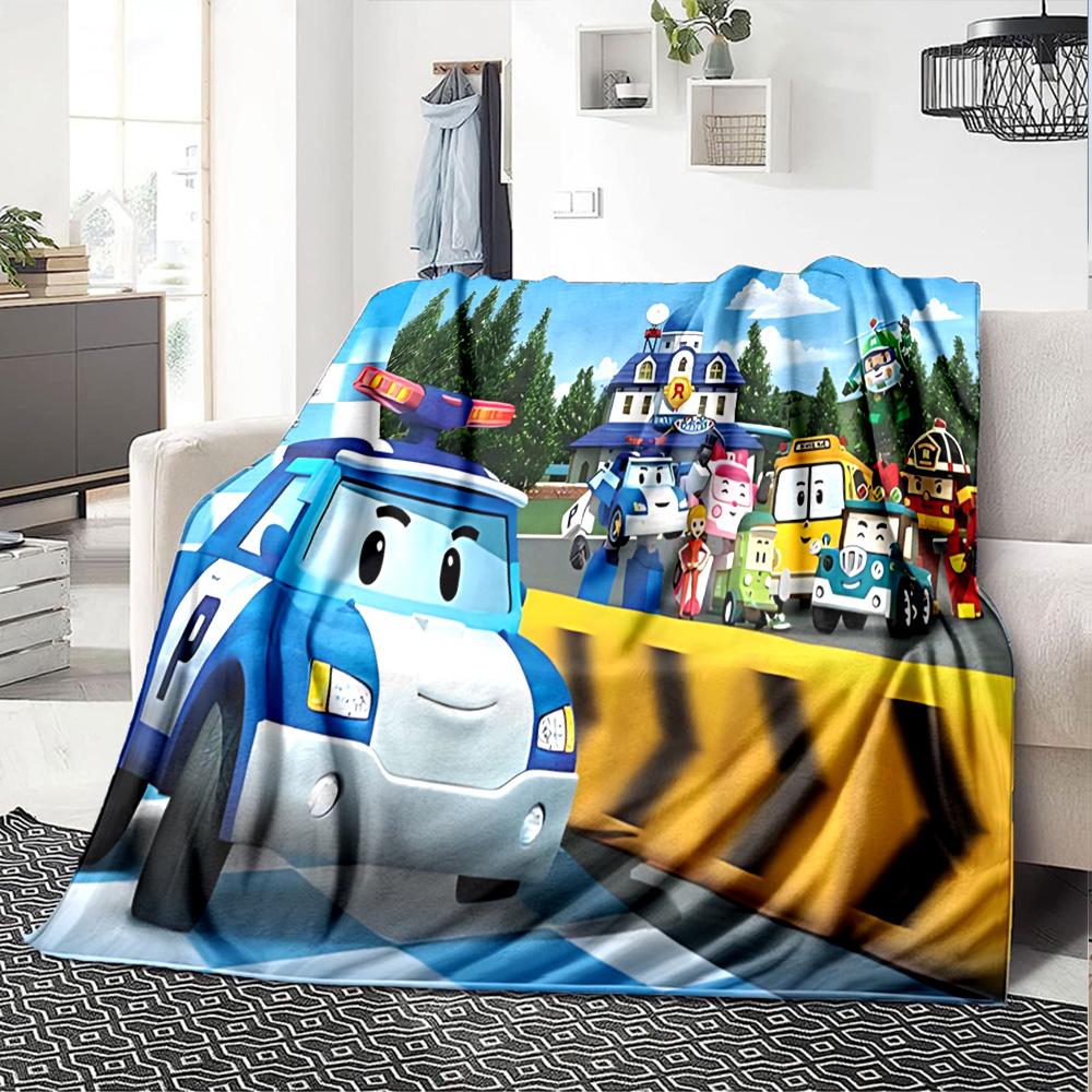 1pc Cars Adventure Flannel Blanket for Super Soft Cute Comfort Blanket for Travel Bedding Couch Sofa Blanket Y73064