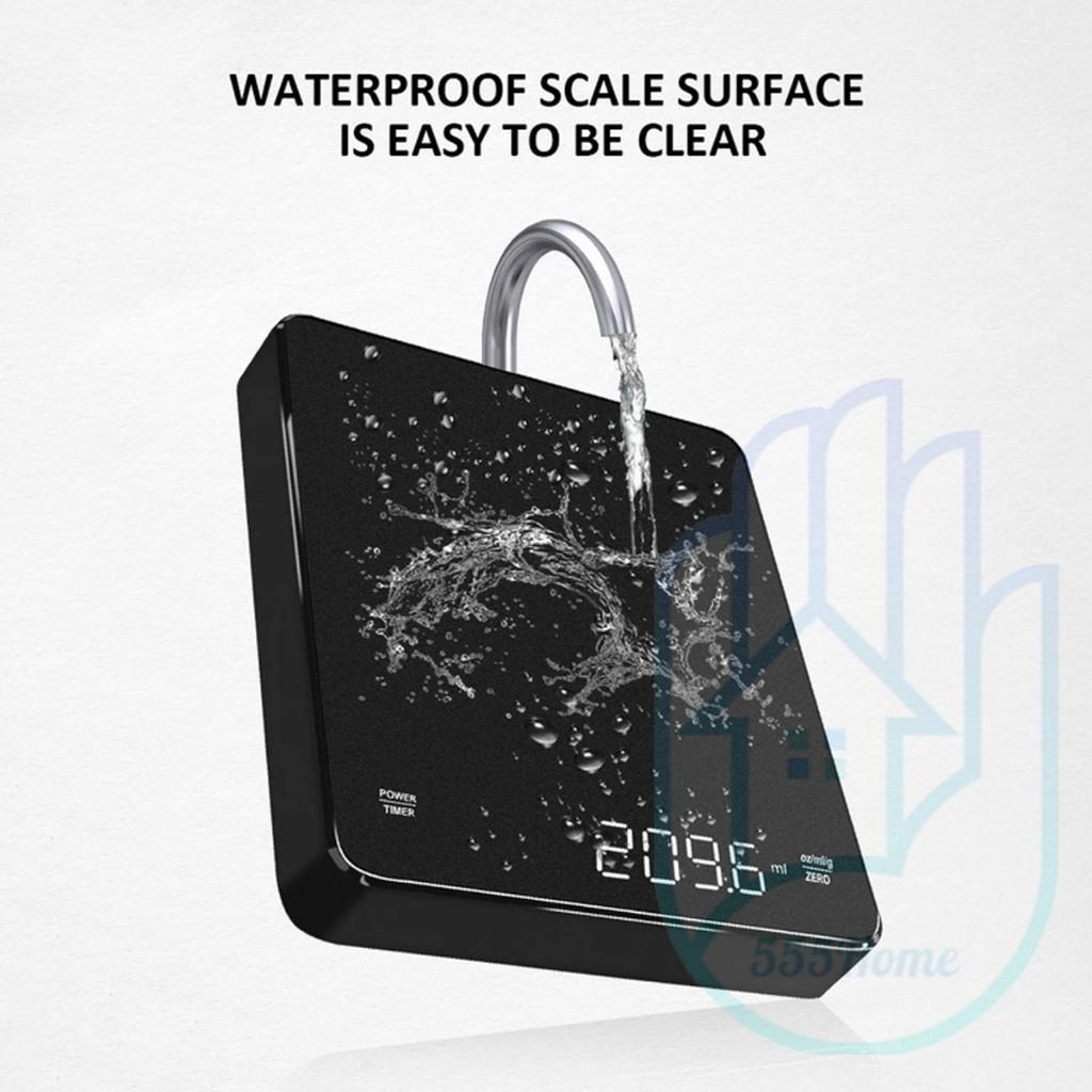Kávová váha Automatický časovač LED displej/ Dobíjecí přes USB / Kuchyňská váha Elektronická váha 3kg/0,1g Vysoká přesnost