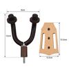 Beech Wood Guitar Wall Mount Hanger Wall Hook Holder Stand with Iron Steadying Bars for Electric Acoustic Guitar Bass