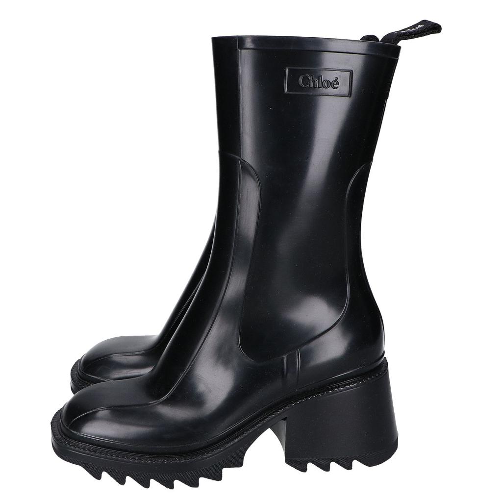 CHLOE BETTY Rubber Rain shoes 35 blackUsed