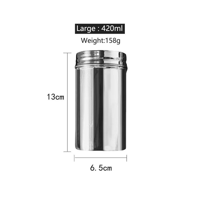 Stainless Steel Sealed Storage Jar, Portable Airtight Food Storage Container Canister for Coffee Beans Flour Cereal Suga