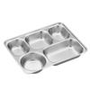 304 Stainless Steel 5-Compartment Divided Lunch Tray
