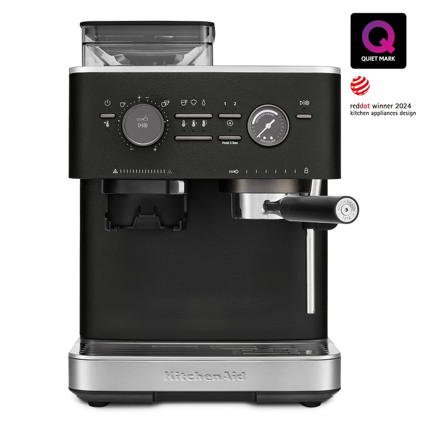 Kitchenaid Schwarz Artisan Espressomaschine + Mühle Gusseisen - Bild 8