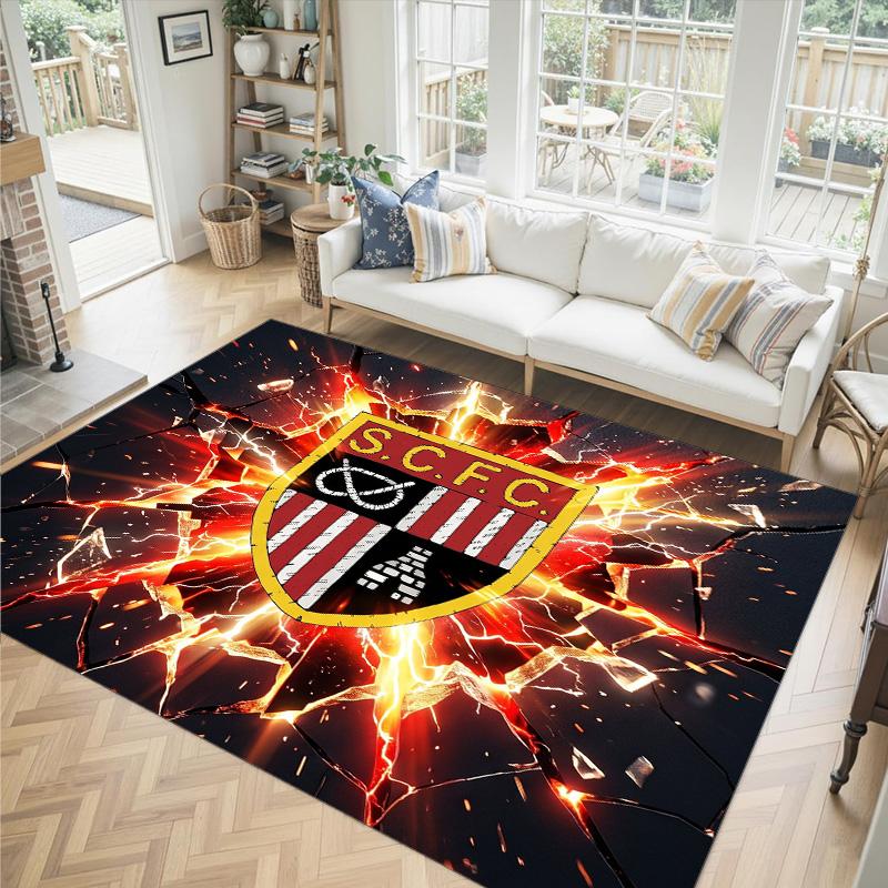 Southampton Football Design Crystal Velvet Carpet Cozy Non?Slip Printed Rug For Bedroom Living Room Entrance