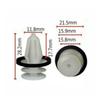 White Door Panel Clips with Sealer Perfect for Ford W713297 S300 Set of 20