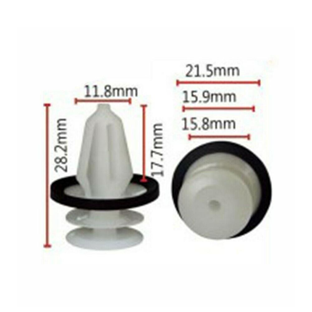 White Door Panel Clips with Sealer Perfect for Ford W713297 S300 Set of 20