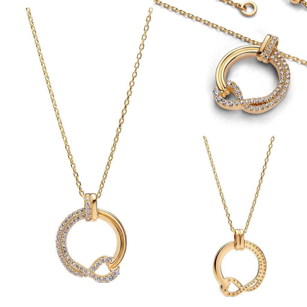New Original 925 Silver Four-Leaf Clover Butterfly Star Moon Heart Key Necklace Fit Women Jewelry Valentine's Day Gift
