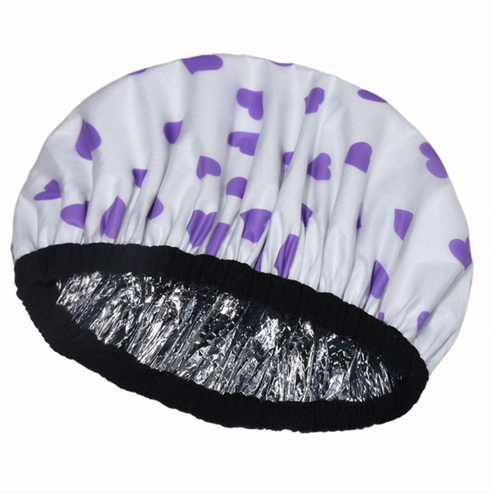 Thickened Self-heating Tin Foil Hat Shower Cap Smooth Hair Oil Baking Cap  Hair Salon