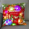 1Pc Christmas Led Pillow Case Size 45X45Cm40X40Cm Santa Claus Printed Christmas Pillow Covers For Christmas Decorations