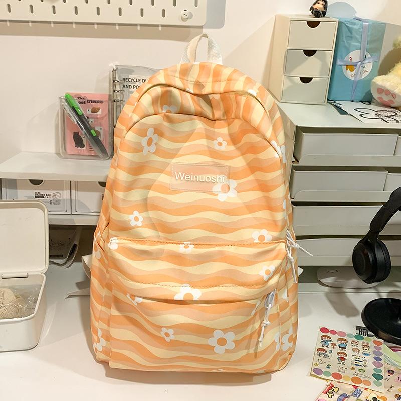 New Elementary Schoolbags for First Grade Girls Junior High School Students Striped Children's Backpacks