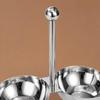 Condiment Serving Bowl Divided Multi Section Fruit Tray Stainless Steel Display With Handle