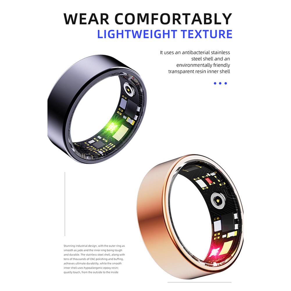 R11M Smart Ring IP68 Waterproof Sleep Ring Bluetooth-Compatible 5.0 Step Distance Calorie Counter for Men Women for Android iOS