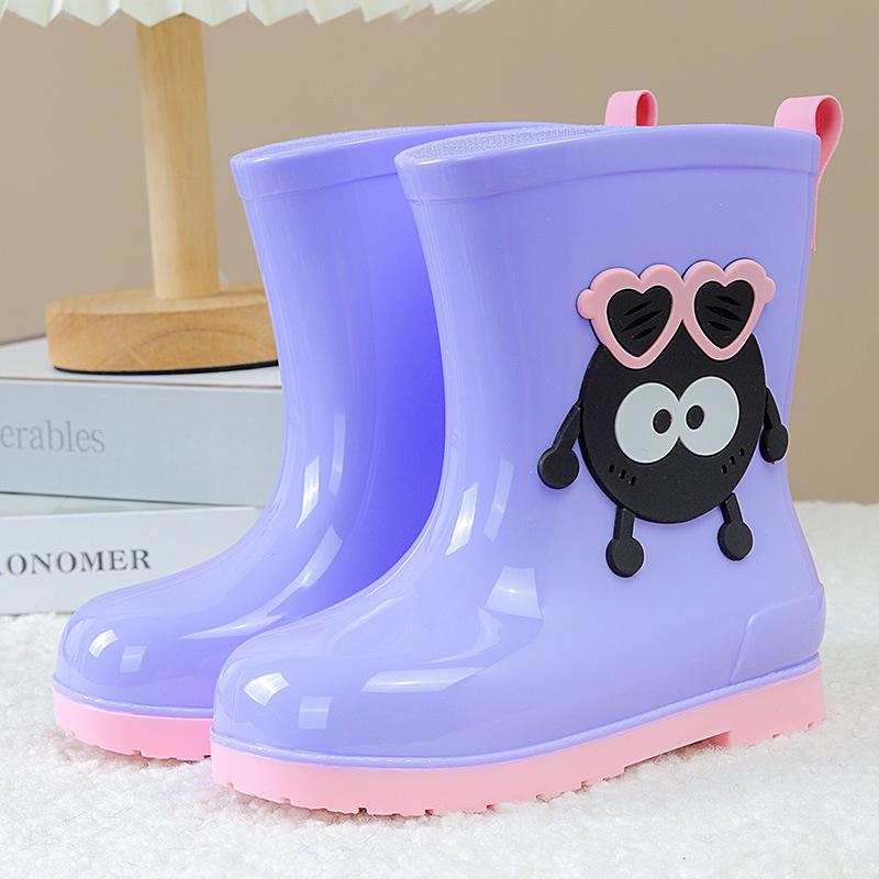 Children's Cartoon Rain Boots: Non-Slip, Water-Resistant Rubber Shoes for Toddlers and Kids, All-Season Wear