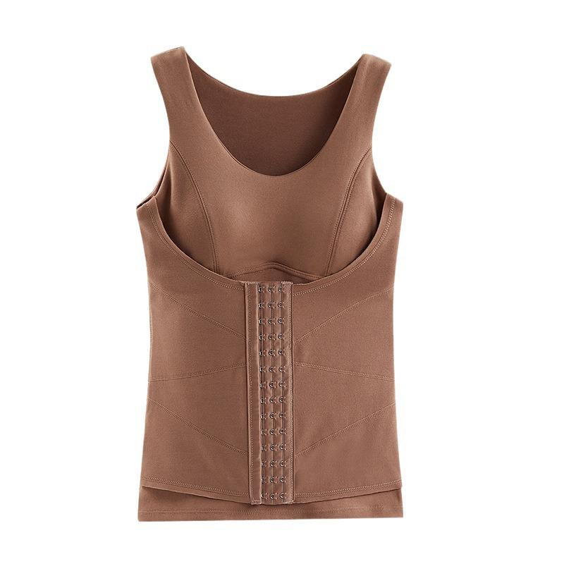 Gilet polaire auto-chauffant pour femme: Couche de base chaude, gainante et rembourrée au niveau de la poitrine, pour l'automne/hiver