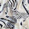 Used Imported scarf, monotone square scarf, horse pattern black & white