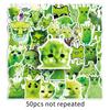 50 Abstract Alien Cat Stickers - Funny Emoji DIY Waterproof Decorative Sheet