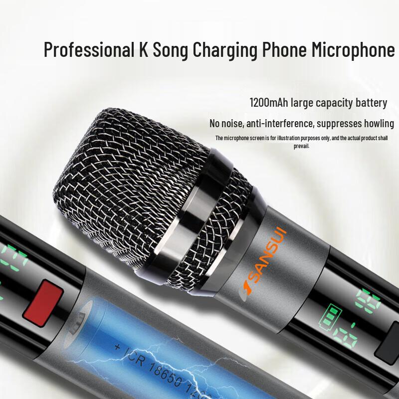 SANSUI E12 Portable Trolley Speaker with Wireless Microphone (CN version)