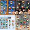 Snowflake Santa Claus Pvc Static Window Decals Set For Christmas Decorations