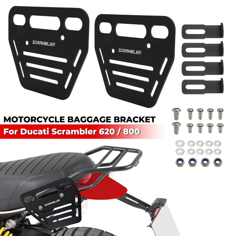 For Ducati Scrambler 620 800 Urban Classic Enduro Sixty2 Icon Motorcycle Side Luggage Rack Support Saddle Bags Mounting Brackets