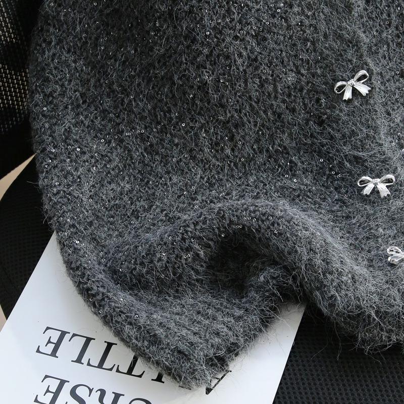 High-End Women's Sequin Knitted Sleeveless Cardigan Vest - Perfect for Layering In Spring, Autumn, and Winter 2025