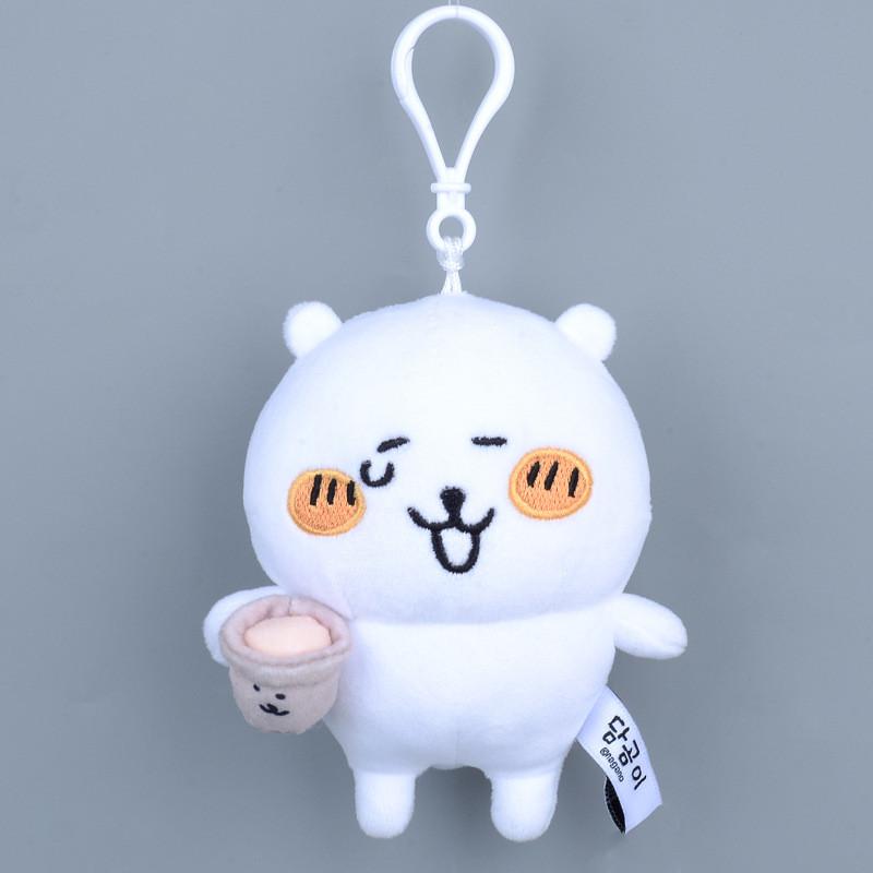 Bear Little Happily Drinks Tea Eats Noodles Steams Sweat Cartoon Plush Pendant