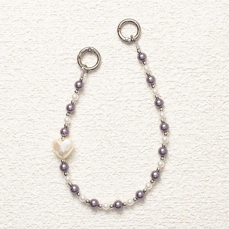 Internet Celebrity Bead Universal Mobile Phone Lanyard Ins Style New Anti Loss Short High-end Opposite Sex Wrist Strap Chain