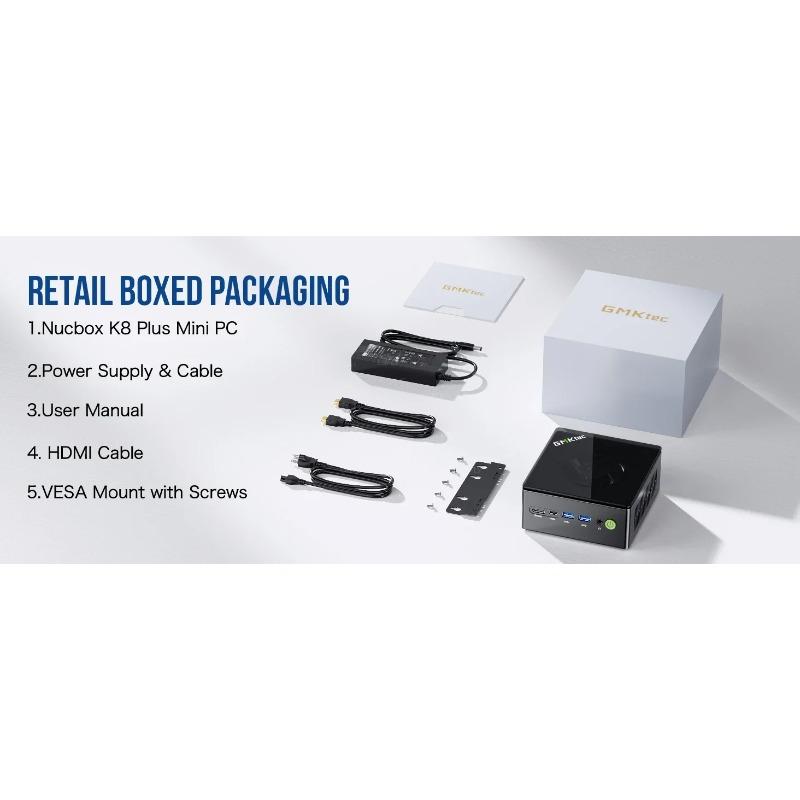 GMKtec K8Plus Mini-PC AMD R7-8845HS Window11 Pro AMD Radeon™ 780M Oculink PCIE*4 DDR5 5600MHz SSD Wifi 6 Desktop-Gaming-Computer