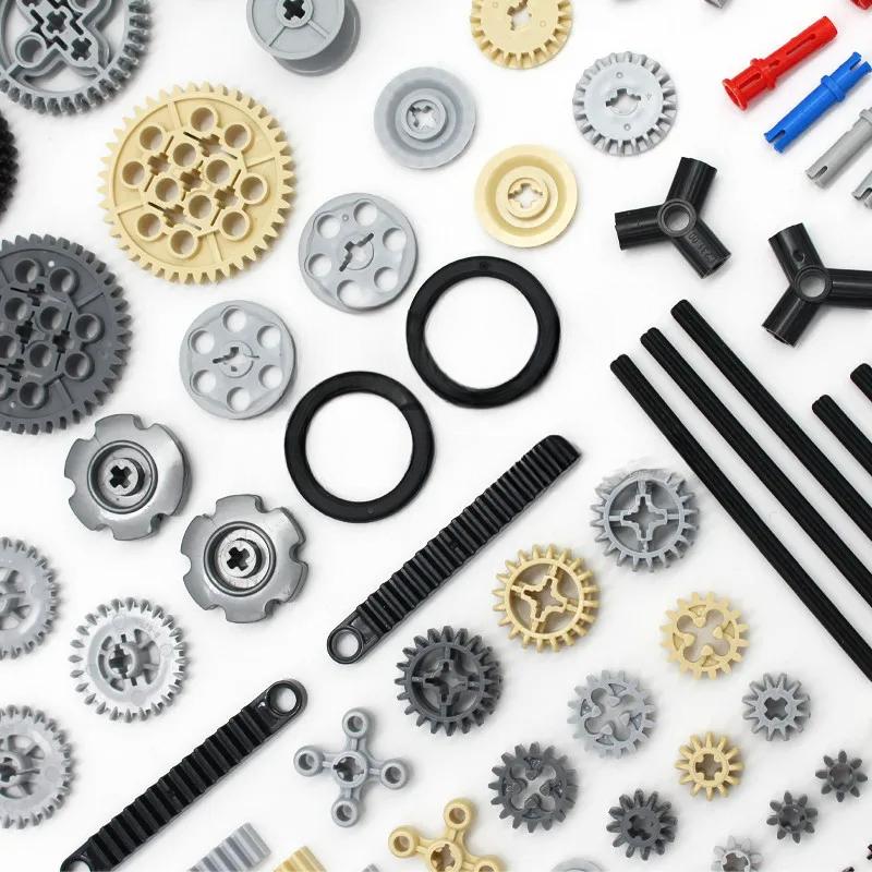 116PCS MOC Bulk Technical Parts Pin Liftarm Bricks Set Axle Connector Gear 40 Tooth Building Blocks Compatible Technology Toys