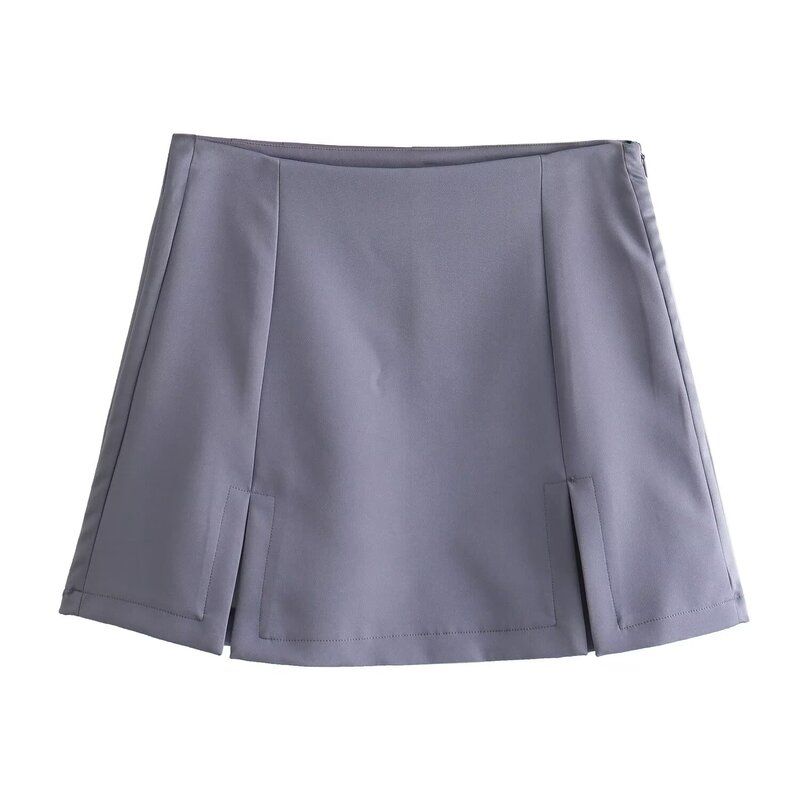 

Модный стиль 2023 Осень Новые Топы в стиле корсета с лоскутным дизайном и текстурой шелкового сатина, Кюлоты с высокой талией 8881593 Grey Culottes L