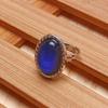 Charm Retro Temperature Sensing Mood Changes Color Opal Stone Adjustment Couple Rings for Women Men Fashion Finger Jewelry Gifts