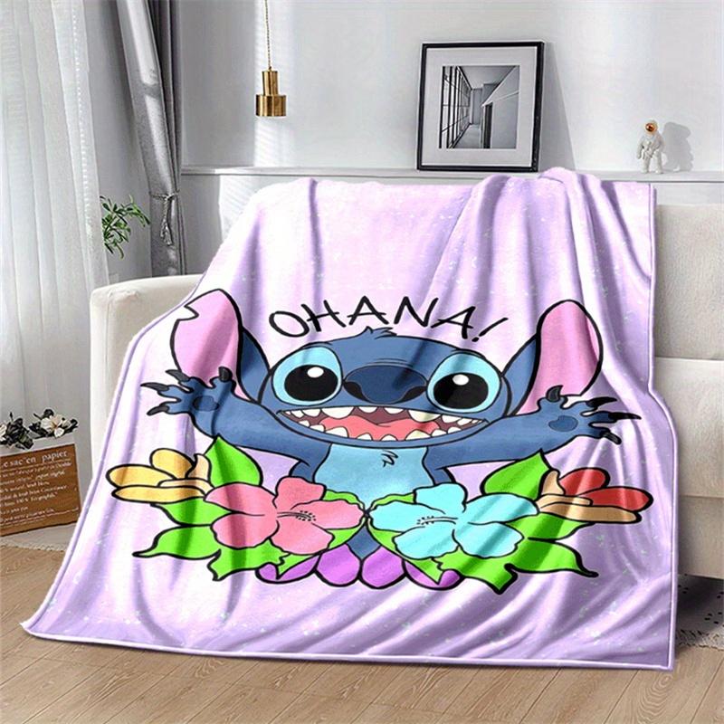 

1pc Cute Stitch Print Blanket, Cute Cartoon Design, Living Room Home Decoration Sofa Travel Soft and Cozy 130cmx150cm