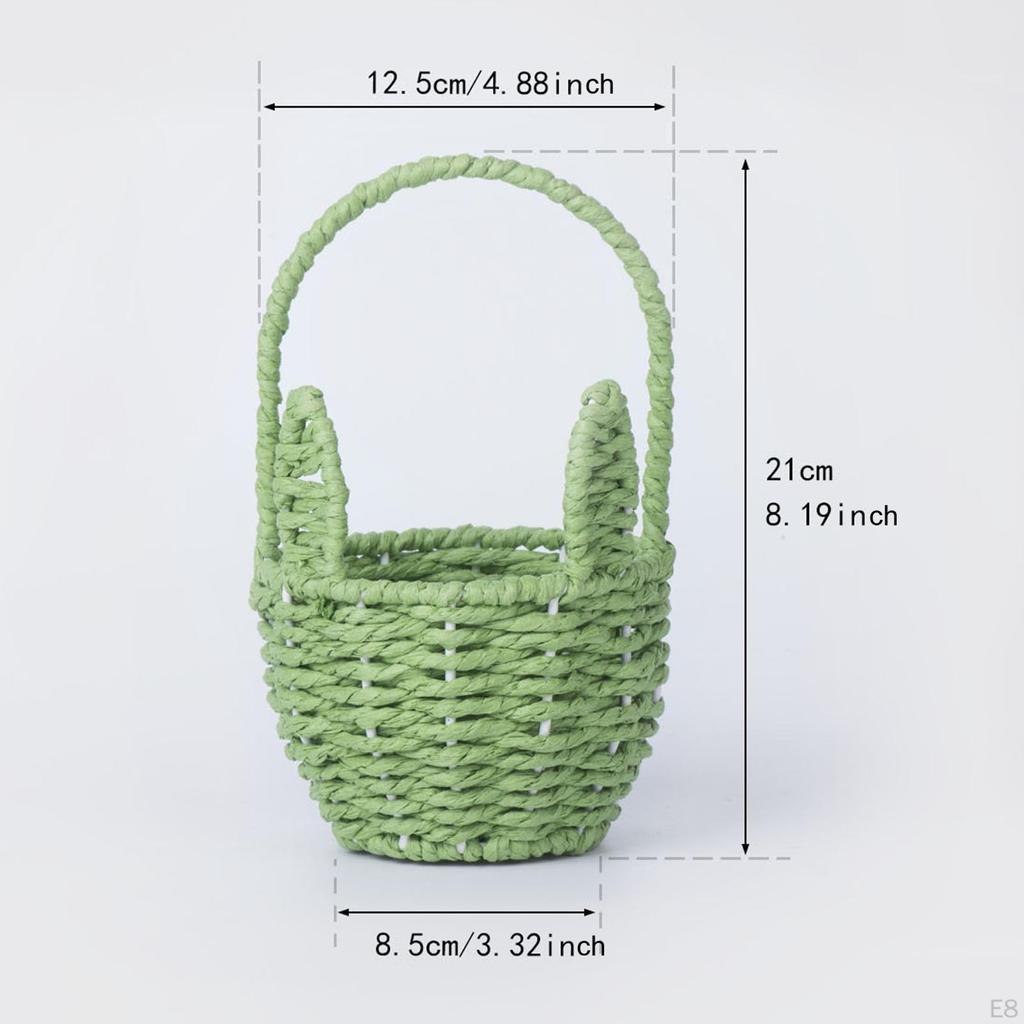 Bunny Basket for Easter And Flower Girl Use, Storage Events Home