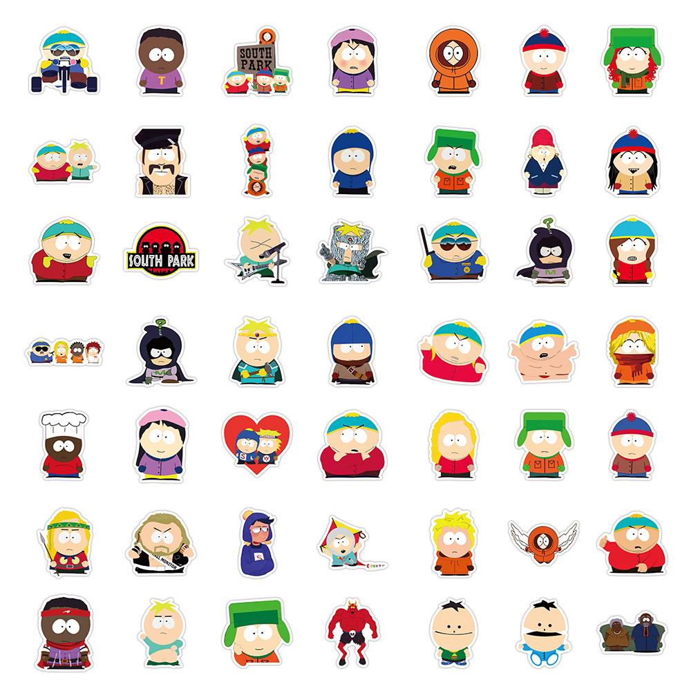 50/100pcs Anime Animation SouthPark Stickers Cartoon Decal Motorcycle Laptop Phone Car Decoration Sticker for Kids Toys