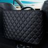 1PC Car Utility Organizer Leather Hanging Put Bag Blocking Storage Between Seats Car Simple Convenient Storage Mesh Pocket